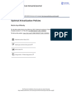 Optimal Annuitization Policies: North American Actuarial Journal