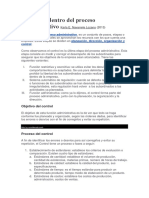 El Control Dentro Del Proceso Administrativo