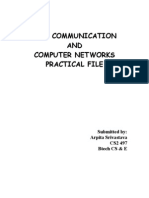 Data Communication AND Computer Networks Practical File: Submitted By: Arpita Srivastava CS2 497 Btech CS & E