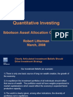 Quantitative Investing: Ibbotson Asset Allocation Conference