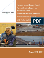 Nunavut Impact Review Board: Report On Baffinland Production Increase Proposal