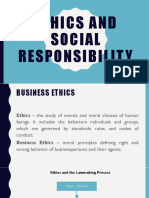 Ethics and Social Responsibility