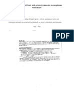 The Effect of Intrinsic and Extrinsic Rewards On Employee Motivation