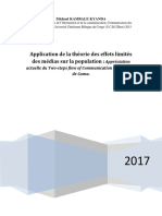 Michael Kambale Kyanda, (Article) Application de La Theorie Des Effets Limités Des Médias Sur La Population: Appreciation Du Two Step Flow of Communication (2017) .