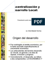 Descentralización y Desarrollo Local