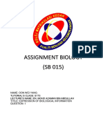 Assignment Biology (SB 015)