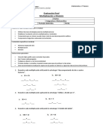 EVALUACIÓN Final Mult y Divis Mat 4°