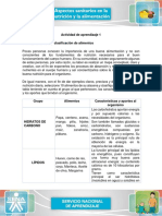 Evidencia 1-Conceptualizacion y Clasificacion de Alimentos