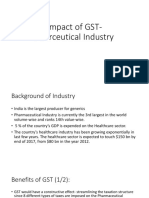 Impact of GST-Pharceutical Industry