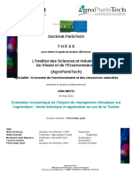 Evaluation Économique de L'impact Du Changement Climatique