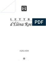 Lettres D'éléna Roerich - Volume I