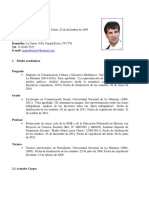 Curriculum Vitae Mauro Brissio