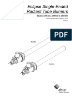 Eclipse Single-Ended Radiant Tube Burners: Models SER450, SER600 & SER800