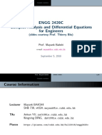 ENGG 2420C Complex Analysis and Differential Equations For Engineers