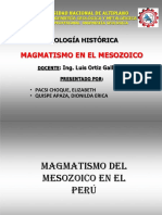 Magmatismo en El Mesozoico