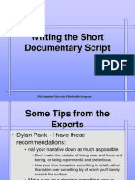 Writing The Short Documentary Script