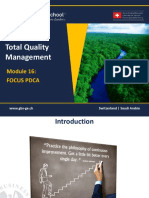 MBA - 601 Total Quality Management: Focus Pdca