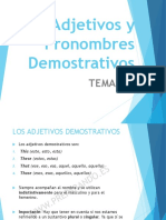 Tema 3 (Adjetivos y Pronombres Demostrativos)