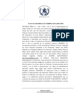 Acta de Primera Declaracion