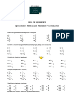 Operaciones Basicas Con Numeros Fraccionarios