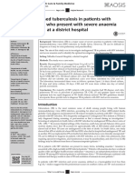 Undiagnosed Tuberculosis in Patients With HIV Infection Who Present With Severe Anaemia at A District Hospital