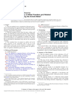 B703 Standard Test For Apparent Density by Arnold Meter