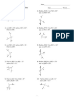 HW #6 Angle Addition Postulate