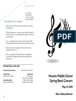 2018-05-15 MS Band Concert Program