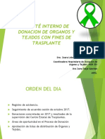 Comité Interno de Donacion de Organos y Tejidos Enero 2018