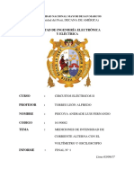 Mediciones de Corriente Alterna Con El Voltímetro y Osciloscopio - Experiencia 1 Final