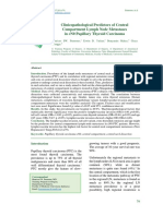 Clinicopathological Predictors of Central Compartment Lymph Node Metastases in cN0 Papillary Thyroid Carcinoma