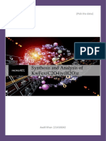 Synthesis and Analysis of Kwfex (C2O4) Y (H2O) Z: (Pick The Date)