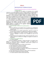 Origen y Caracteres de Los Partidos Políticos en El Estado Contemporáneo