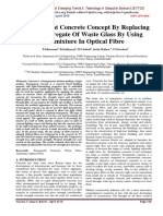 Transparent Concrete Concept by Replacing Fine Aggregate of Waste Glass by Using Admixture in Optical Fibre