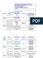 Orientation Programme Schedule 2017