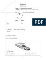 Pilih Jawapan Yang Terbaik Untuk Melengkapkan Ayat Berikut.: Section A Questions 1 To 5