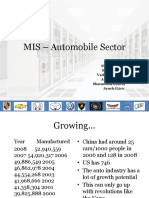 MIS - Automobile Sector: Shruti K (168) Snehal K (175) Vaibhaw M (197) Ashish J (207) Sharmistha B (208) Ayush J (210