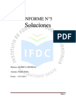 Informe de Química SOLUCIONES