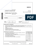 A GCE Biology 2805 04 January 2008 Question Paper