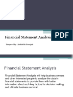 Financial Statement Analysis: Prepared By: Abdulelah Fararjeh