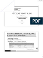 Geologi Panas Bumi Pertemuan 10 2018 - Perhitungan Cadangan