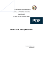 Amenaza de Parto Pretérmino PDF