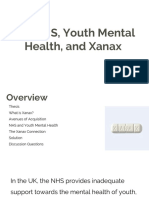 The NHS, Youth Mental Health, and Xanax