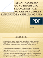 Mga Kaisipang Asyano Sa Pagbubuo NG ImperyongTimog-Silangan Asya at Kong Kaisipan Ukol Sa Pamumuno Sa Kanlurang Asya