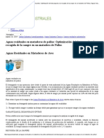 Aguas Residuales en Mataderos de Pollos - Optimización Del Desangrado y La Recogida de La Sangre en Un Matadero de Pollos - Aguas Industriales PDF