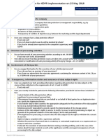 I. Structure and Responsibility in The Company: II. Overview of Processing Activities