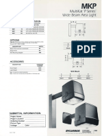 Sylvania MKP MultiKat 'P Series' Wide Beam Area Light Spec Sheet 3-88