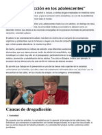 Drogadicción en Los Adolescentes