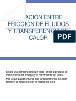 Relación Entre Fricción de Fluidos y Transferencia de