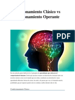 Condicionamiento Clásico Vs Condicionamiento Operante